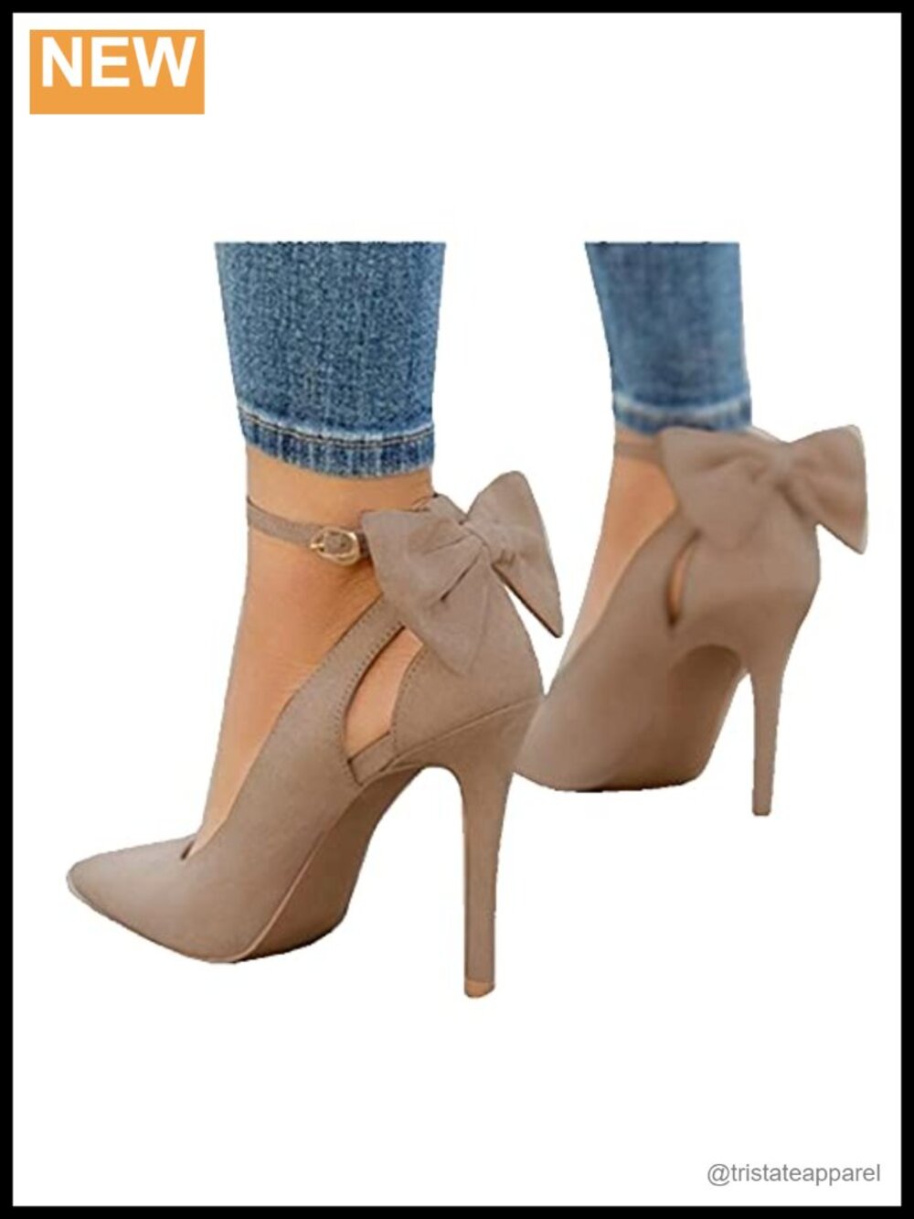 Faux Suede Pointed Toe High Heel Pumps Removable Ankle Strap Wedding Shoes